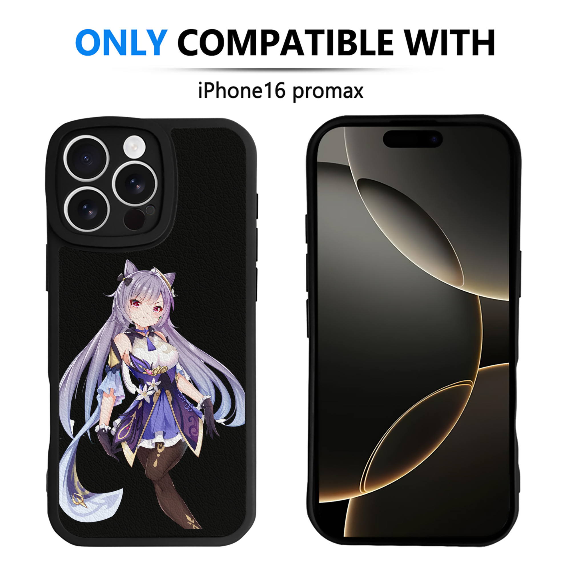 げんし神 刻晴 こくせい genshin Kokusei 【iPhone 16シリーズ対応】シリコンスマホケース（レザー調） 材質：シリコン
